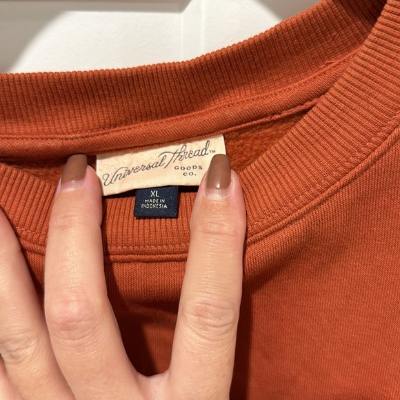 Universal Thread Rust Orange Crop Sweatshirt XL - Picture 3 of 3